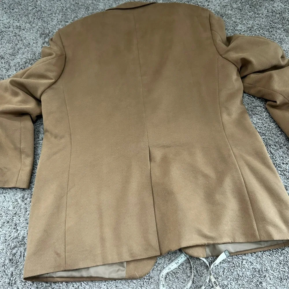 Bert Pulitzer Mens Tan Blazer‎ Sport Coat Jacket Large L Supre Suede